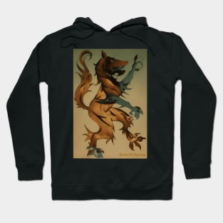 Heraldic Wolf. (Draco) freehand drawn design. Hoodie